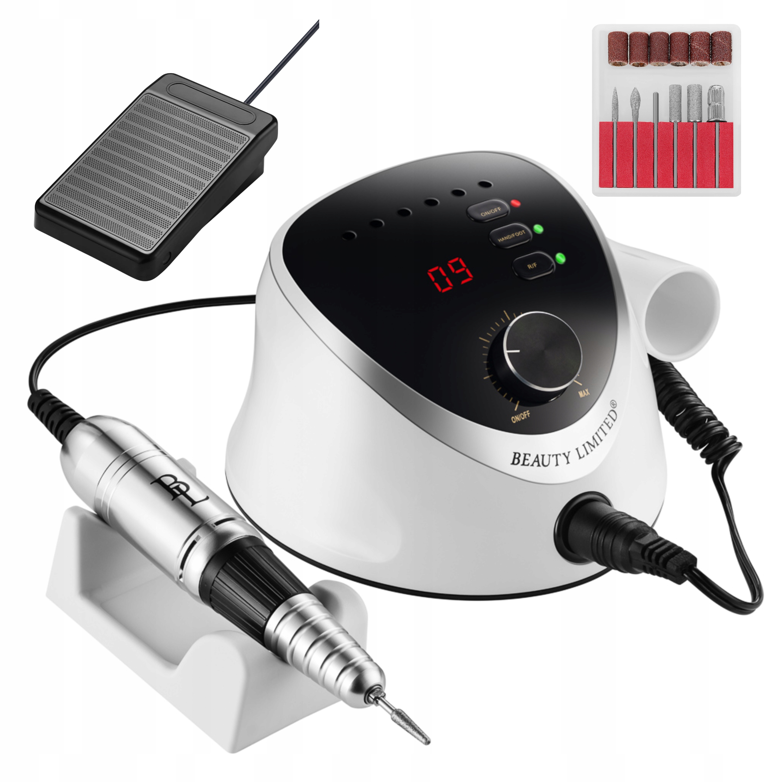 Frezarka do paznokci Manicure Pedicure Hybrydy Nailly Beauty Limited 65W