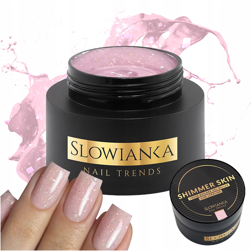 Slowianka Stavební Gel na nehty Non-Leveling 50 g Shimmer Skin Cover