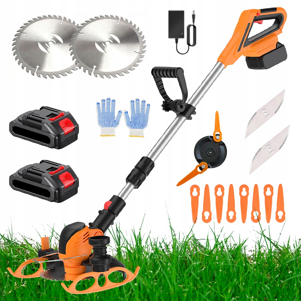 Baterie Aku Vyžínač Vyžínač Křovinořez, Vyžínač Trávy, Sada 2 Baterie, Trávy Nože