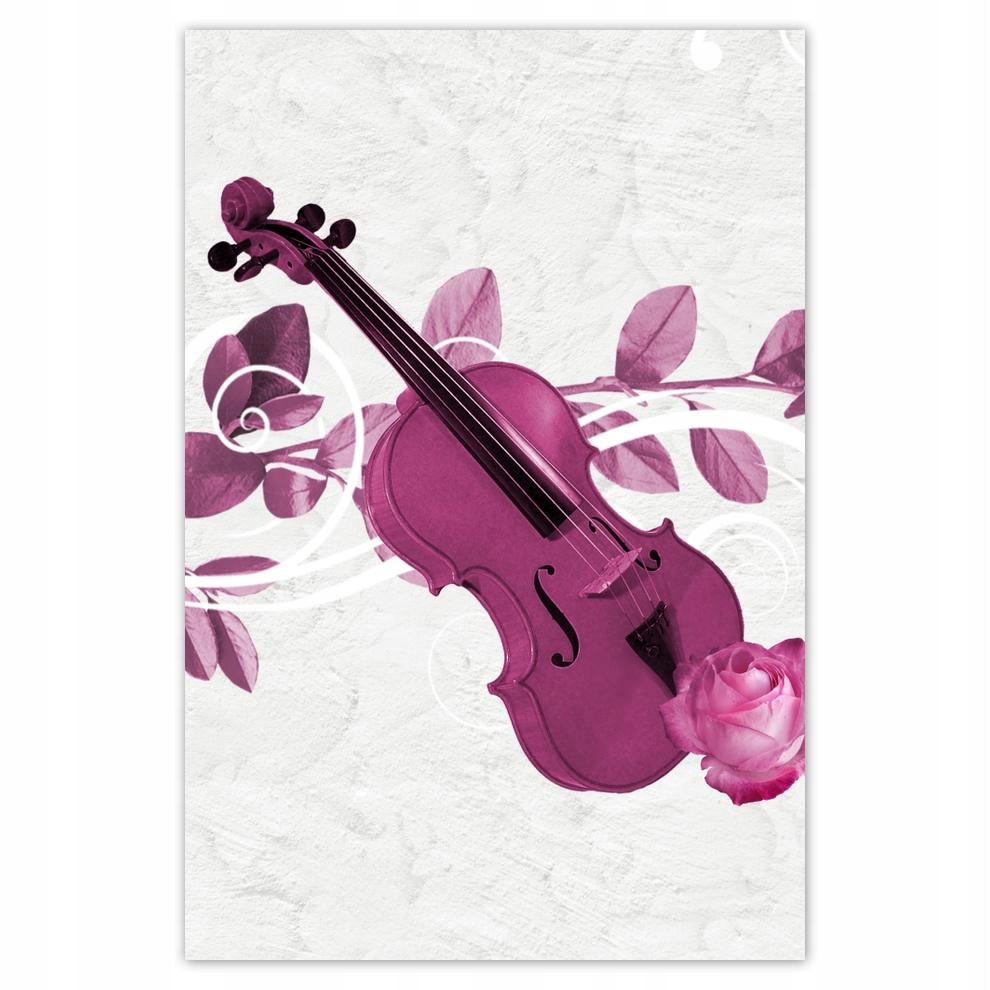 

Plakat 62x93 Skrzypce Muzyka Kwiaty