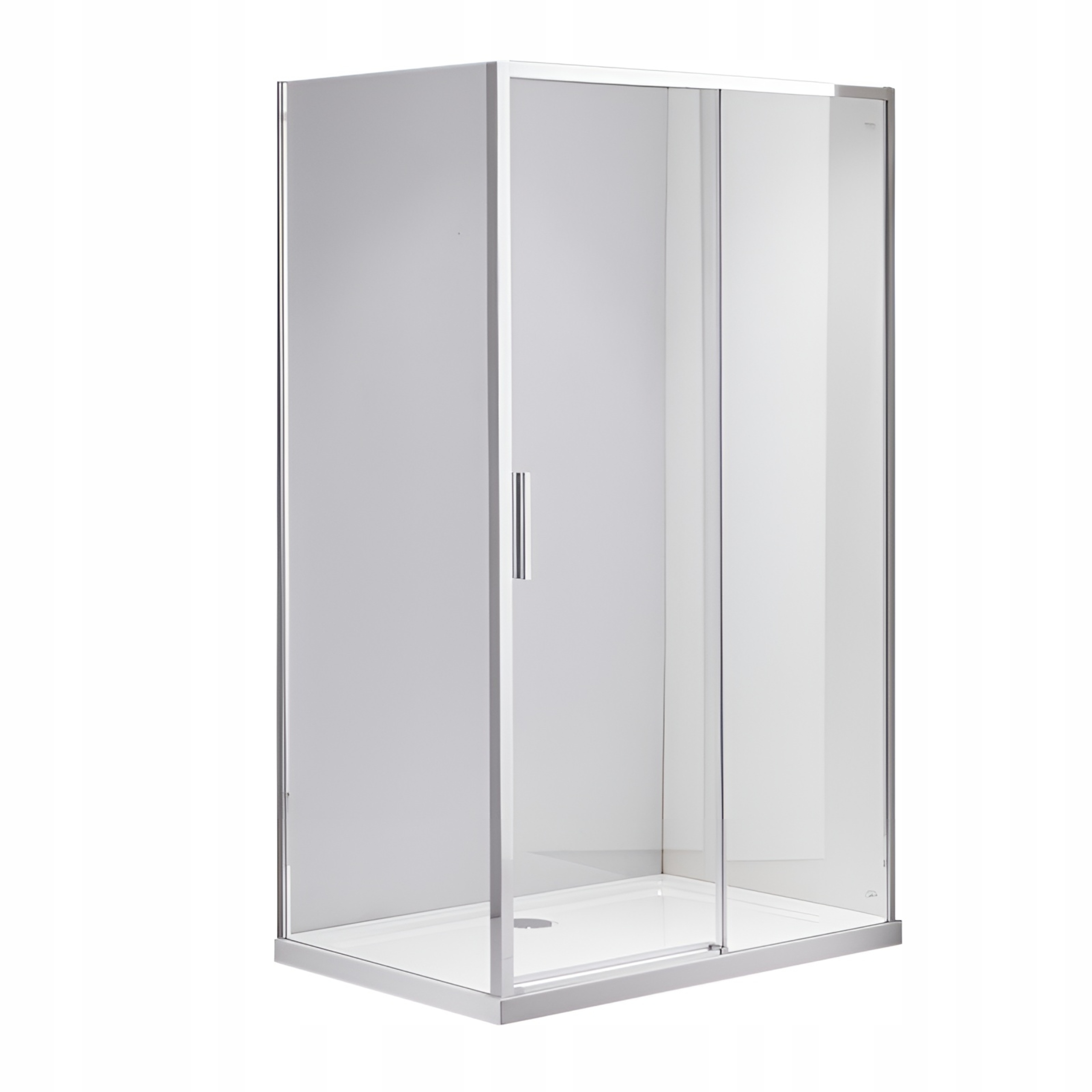 Kabina Prysznicowa Prostokątna Slim Nova Chrom 90x80 CM Szkło 6 MM