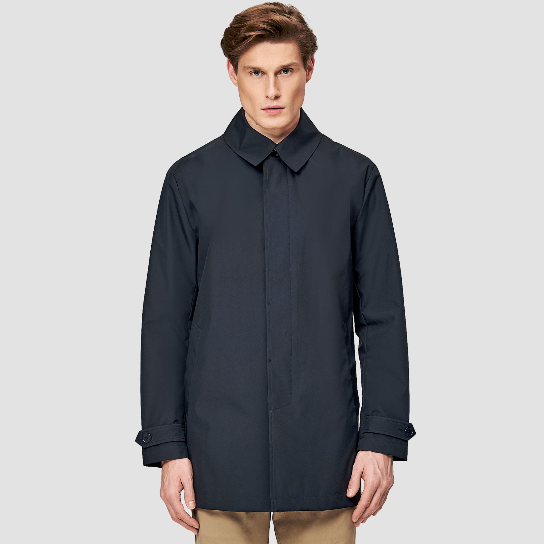 Jarní pánský kabát v tmavě modré barvě Pako Lorente vel 52