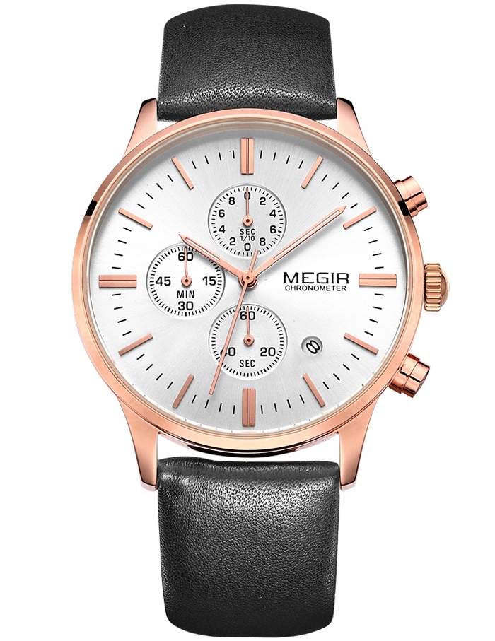 Pánské hodinky Megir Boerg Chronograf Data Krabička