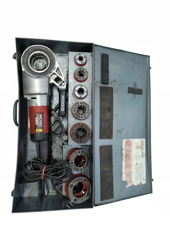 GWINTOWNICA ELEKTRYCZNA RIDGID 690 + SZCZĘKI + WALIZKA