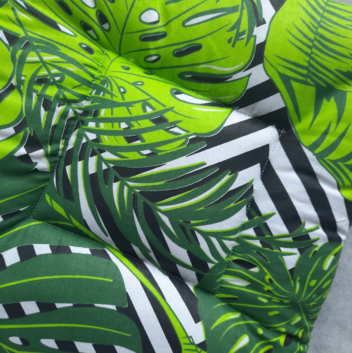 PODUSZKA OWATA 3CM BAWEŁNA MONSTERA ZYGZAK 80X80CM Wymiary poduszki 80x80cm