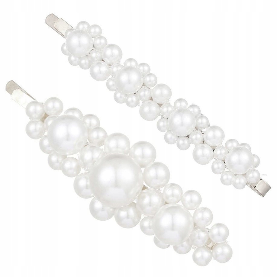 

Spinki Do Włosów wsuwki Perły srebrne Zestaw 2szt