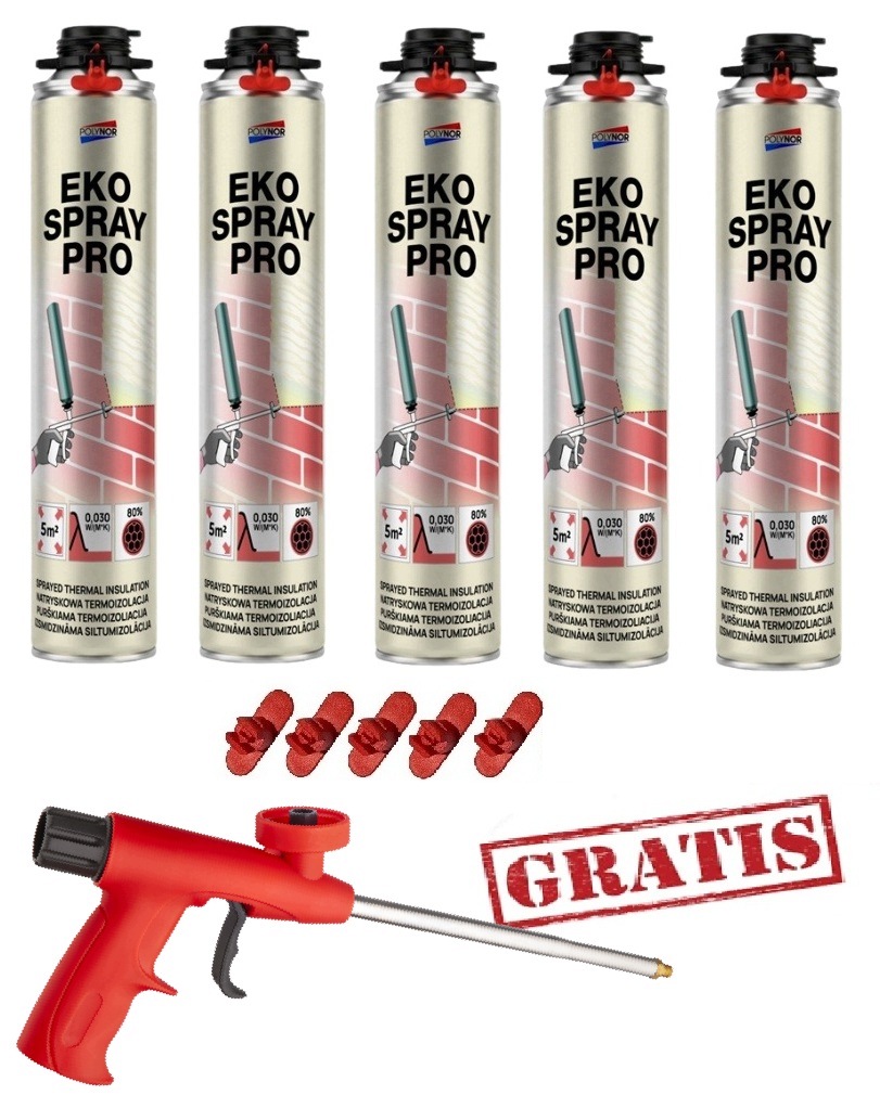 Pur Sprchová Pěna Polynor Eko Pro 850gr Termoizolace Zateplení garáže
