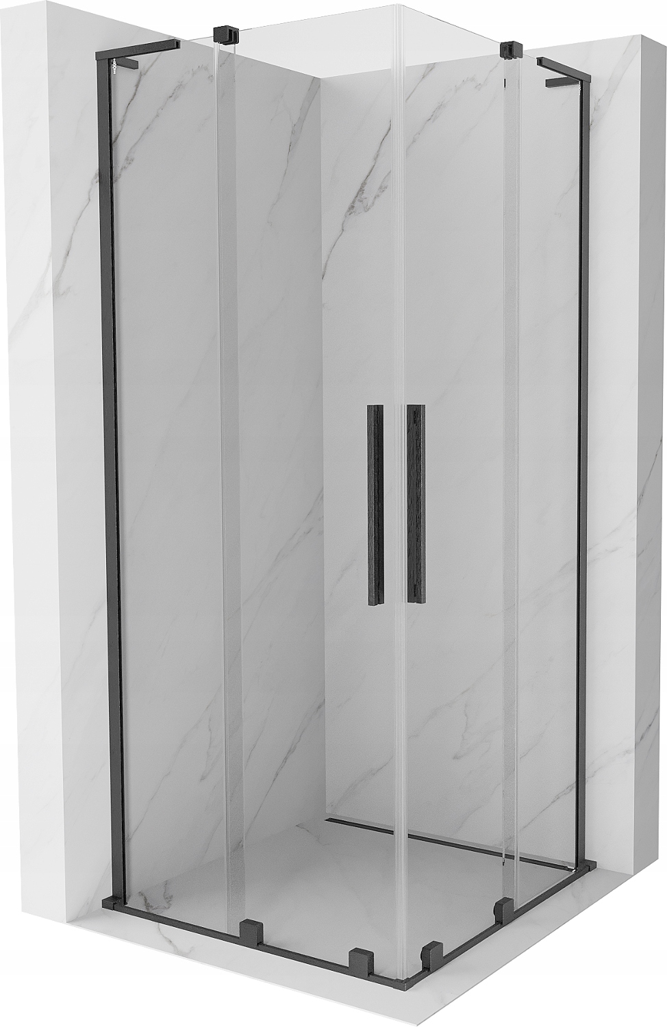 Mexen Velar L Duo Kabina Prysznicowa Rozsuwana 90X90 Transparent Gun Gray