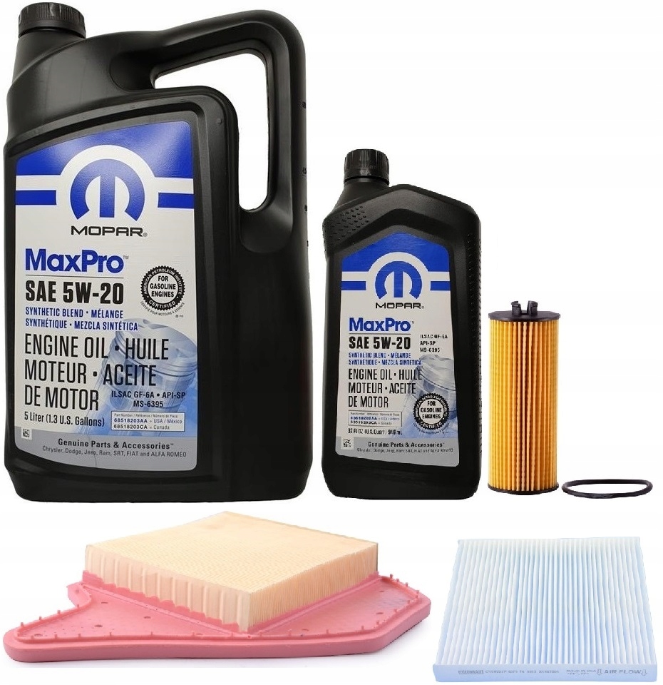 MOPAR 5W20 6L+ FILTRY CHRYSLER TOWN CUNTRY 3,6