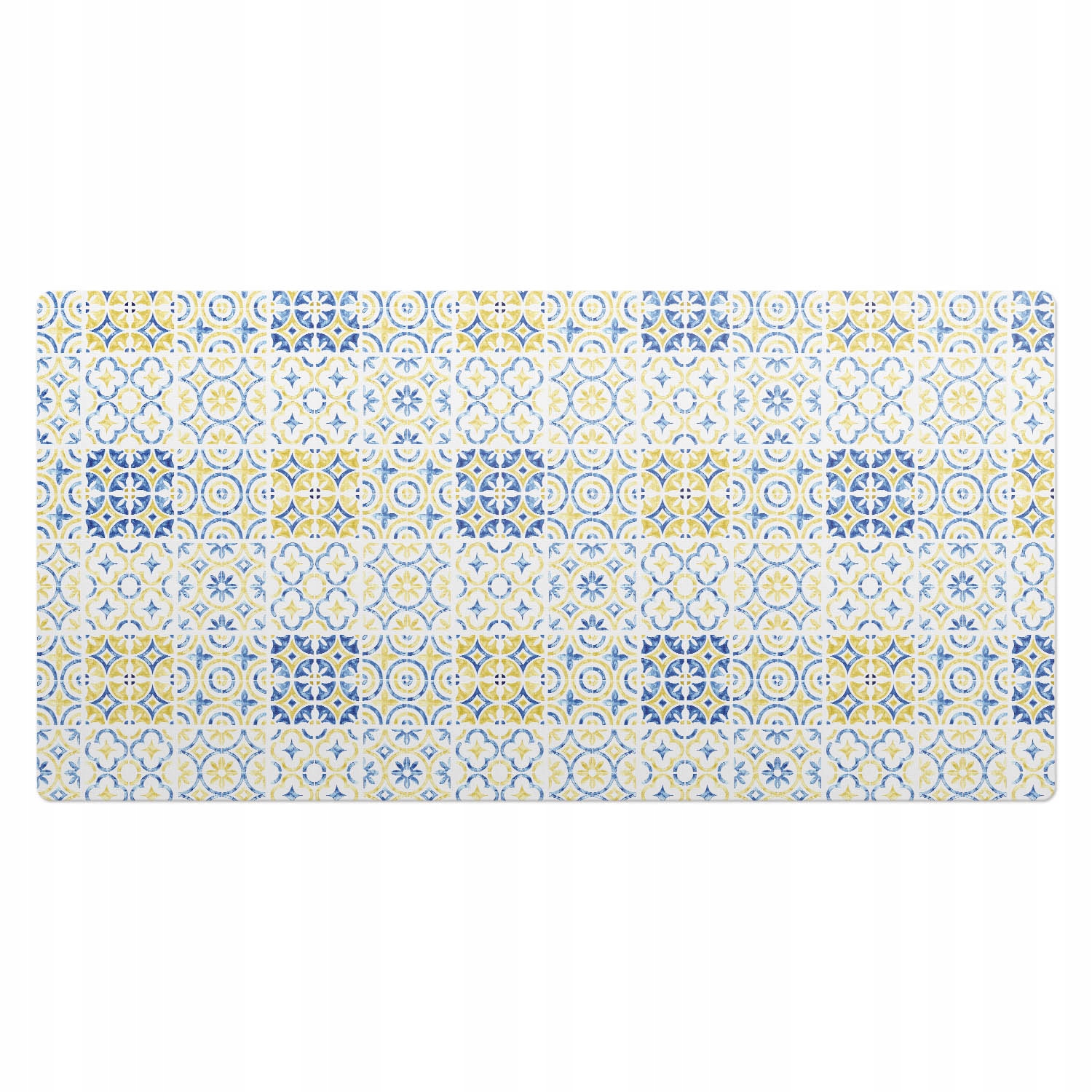 Vinylová podložka na psací stůl Retro s moderními tvary, 100 x 50 cm