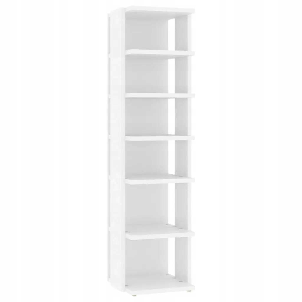 Szafka na buty, biała, 25x27x102 cm, płyta wiórowa