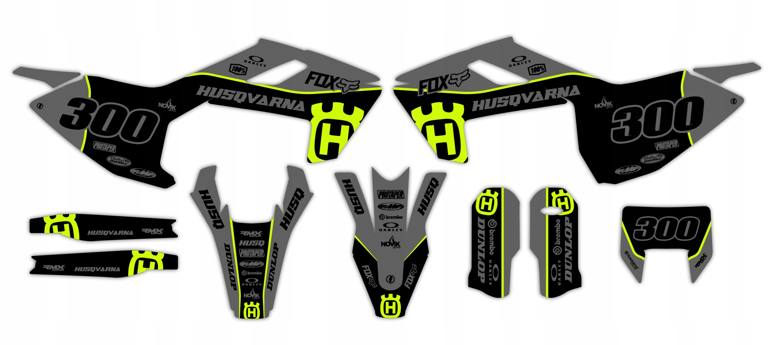 Dýha nálepky na motor Husqvarna Te Fe Tx 2017-2019 Enduro