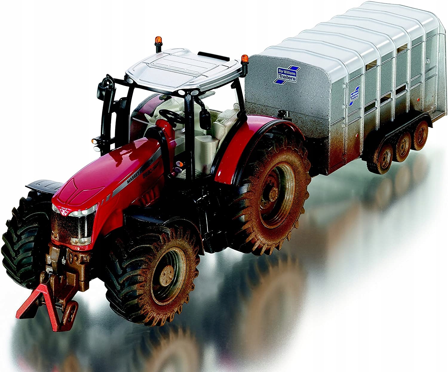 

Siku 8608 Massey Ferguson z przyczepą 2 krowy