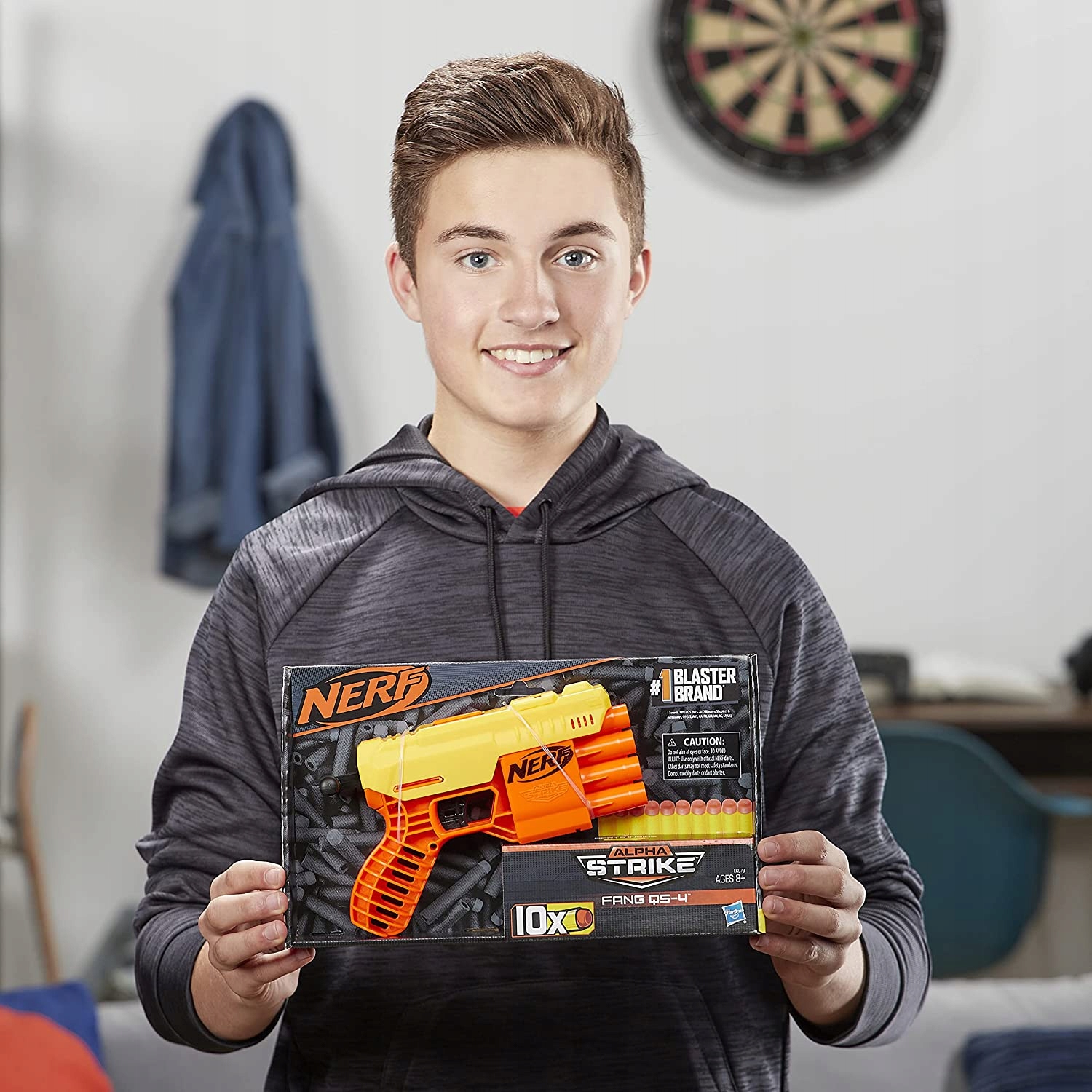 NERF ALPHA STRIKE WYRZUTNIA PISTOLET FANG QS-4 Płeć chłopcy dziewczynki