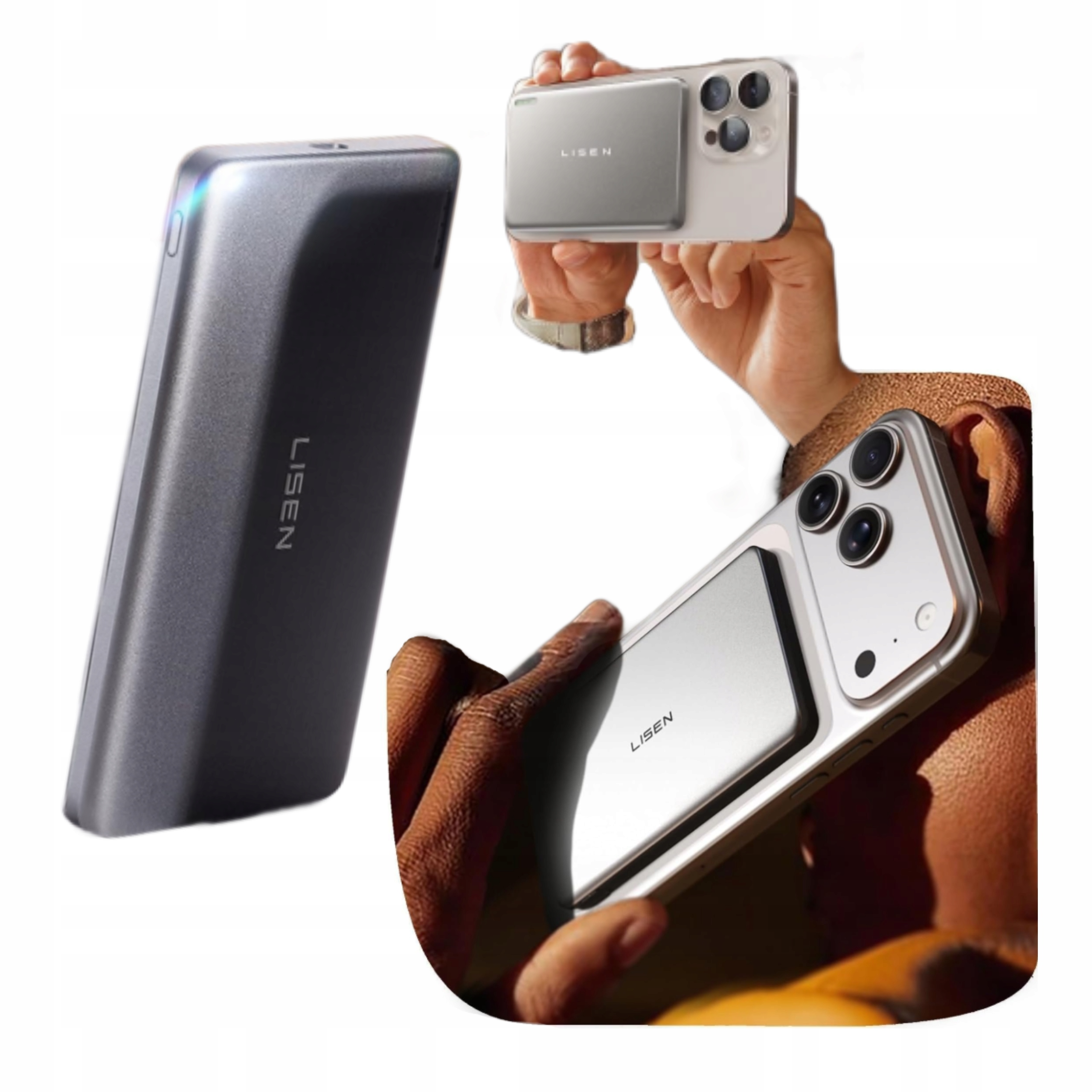 Ultracienki Power Bank MagSafe 5000 mAh Magnetyczna Ladowarka Bezprzewodowa