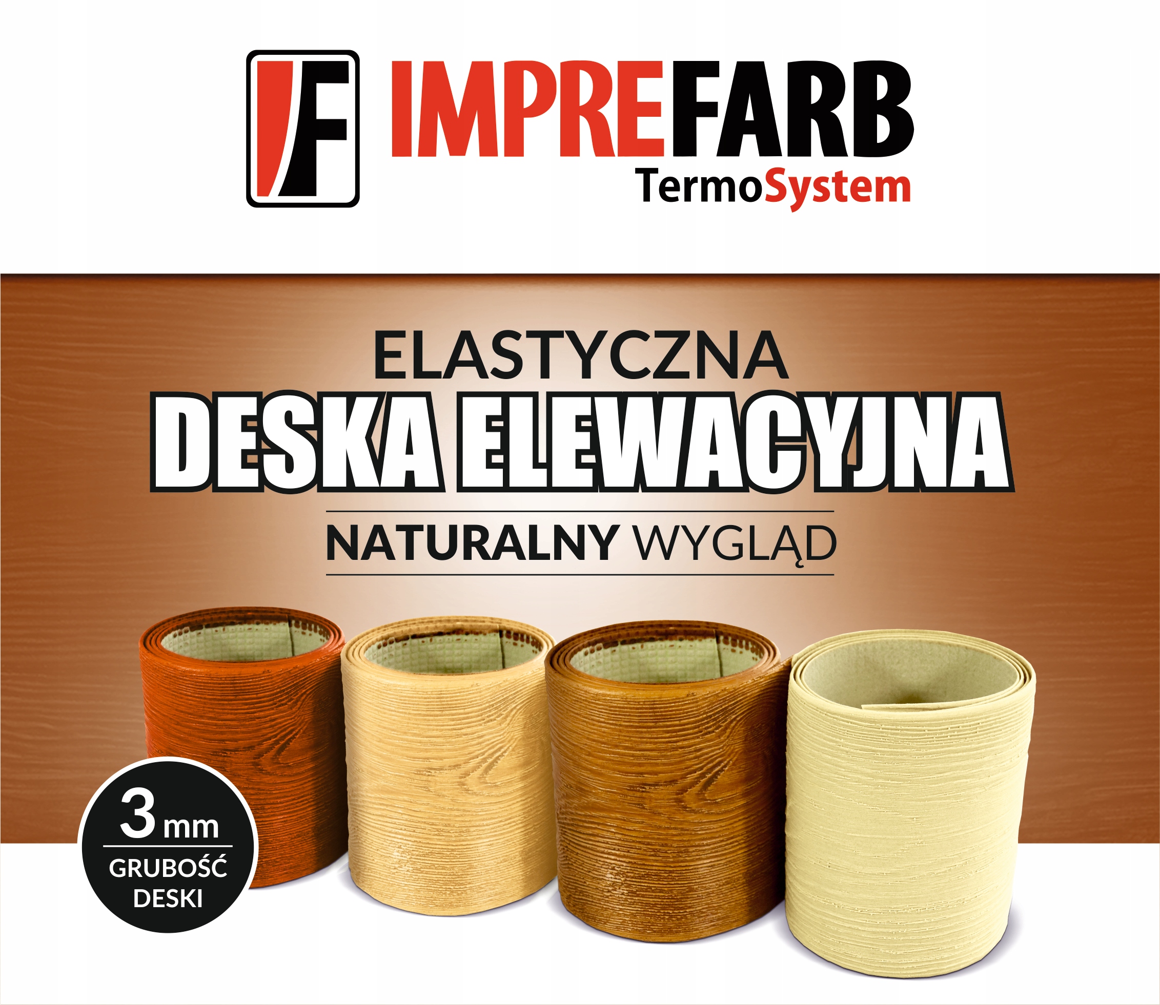 DESKA ELEWACYJNA ELASTYCZNA IMPREFARB ZŁOTY DĄB Kolor producenta złoty dąb