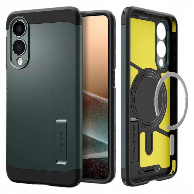 Spigen Tough Armor MagSafe Pouzdro pro Samsung Galaxy S25 Edge (propastně zelený)