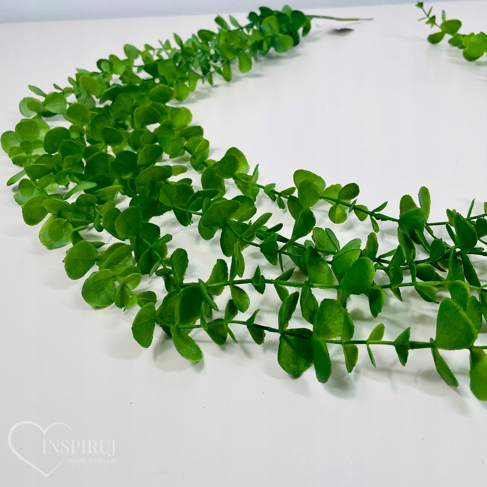 5szt EUKALIPTUS GIRLANDA Z LIŚCI EUKALIPTUSA ZIELONE ZWISY SZTUCZNE KWIATY Stan opakowania oryginalne