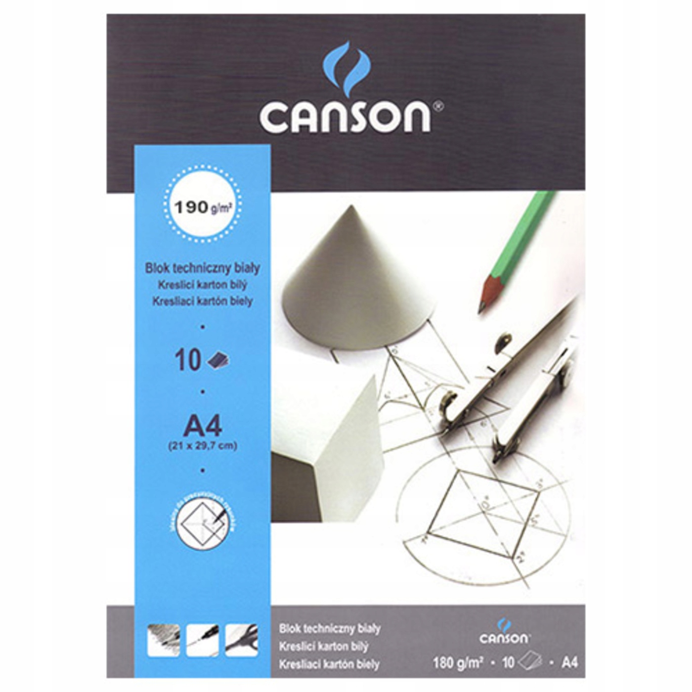 

Blok techniczny Canson A3/10k. 190g. biały