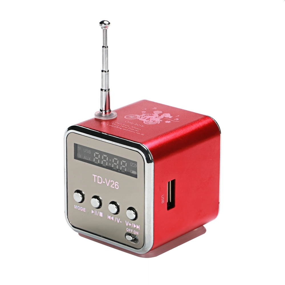 Przenośne radio FM akumulatorowe kuchenne LED z głośnikiem + bluetooth Waga produktu 0.11 kg