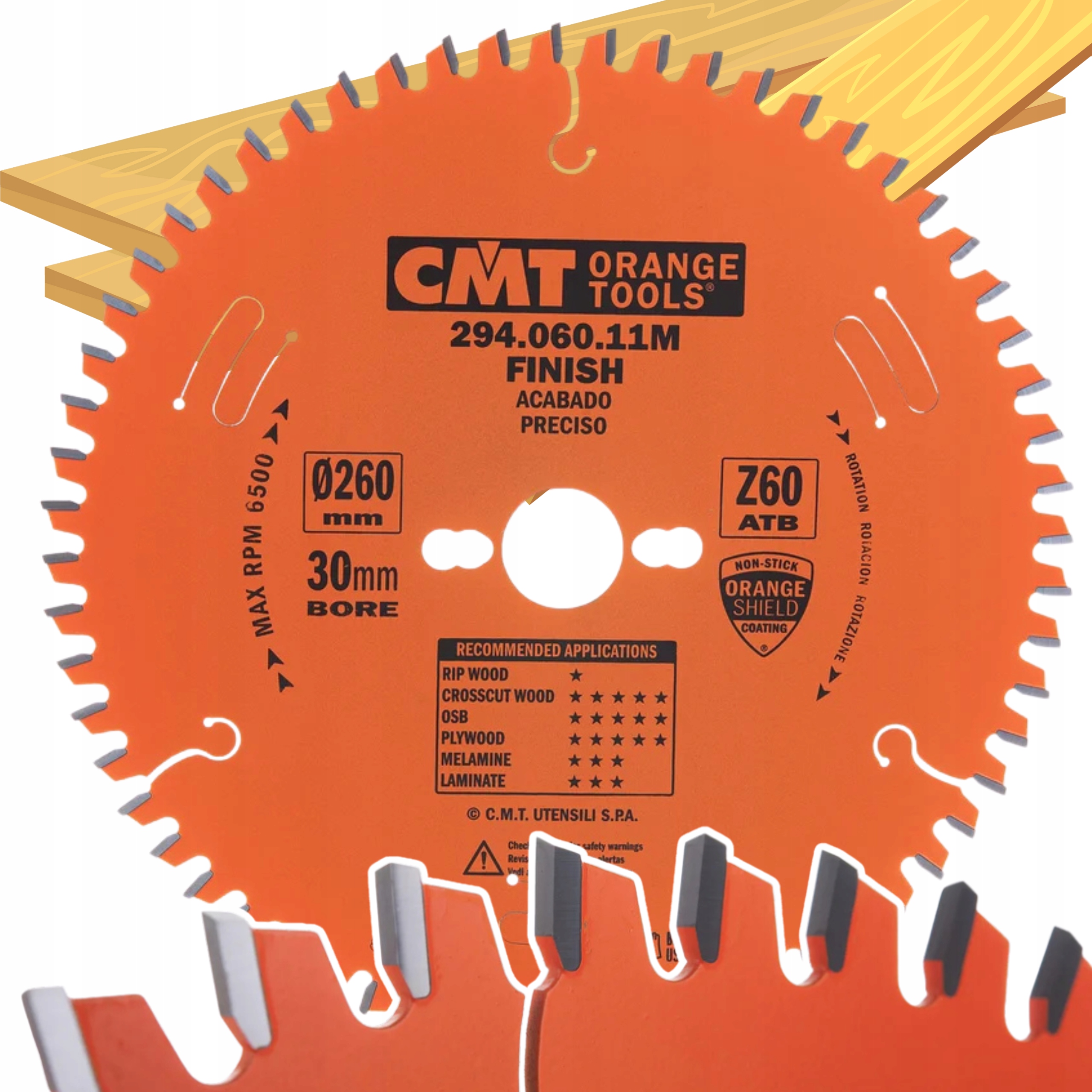 Cmt 294.060.11M Piła Tarcza Do Drewna Osb 260x30 Z60 Hw -5°Neg Wzdłużne