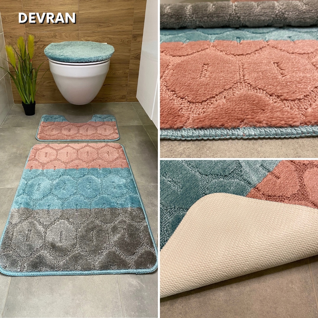 Dywaniki łazienkowe trzyczęściowe podgumowane mix Kod producenta Dywaniki łazienkowe