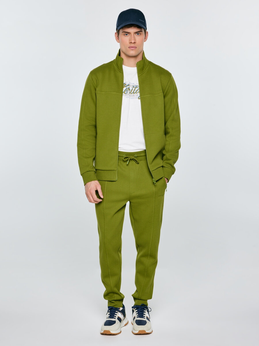 Big Star Spodnie męskie dresowe khaki Wladorp 301 XL