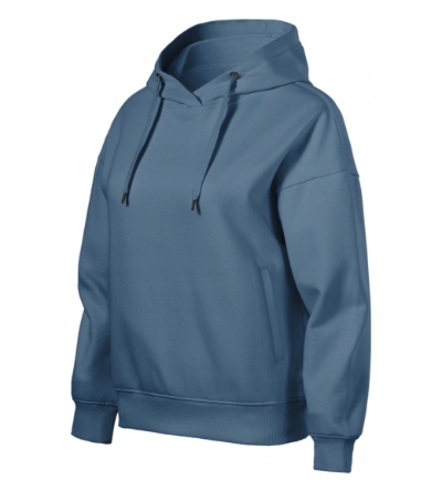 Mikina s kapucí hoodie terry bavlna Moon 421 denim M