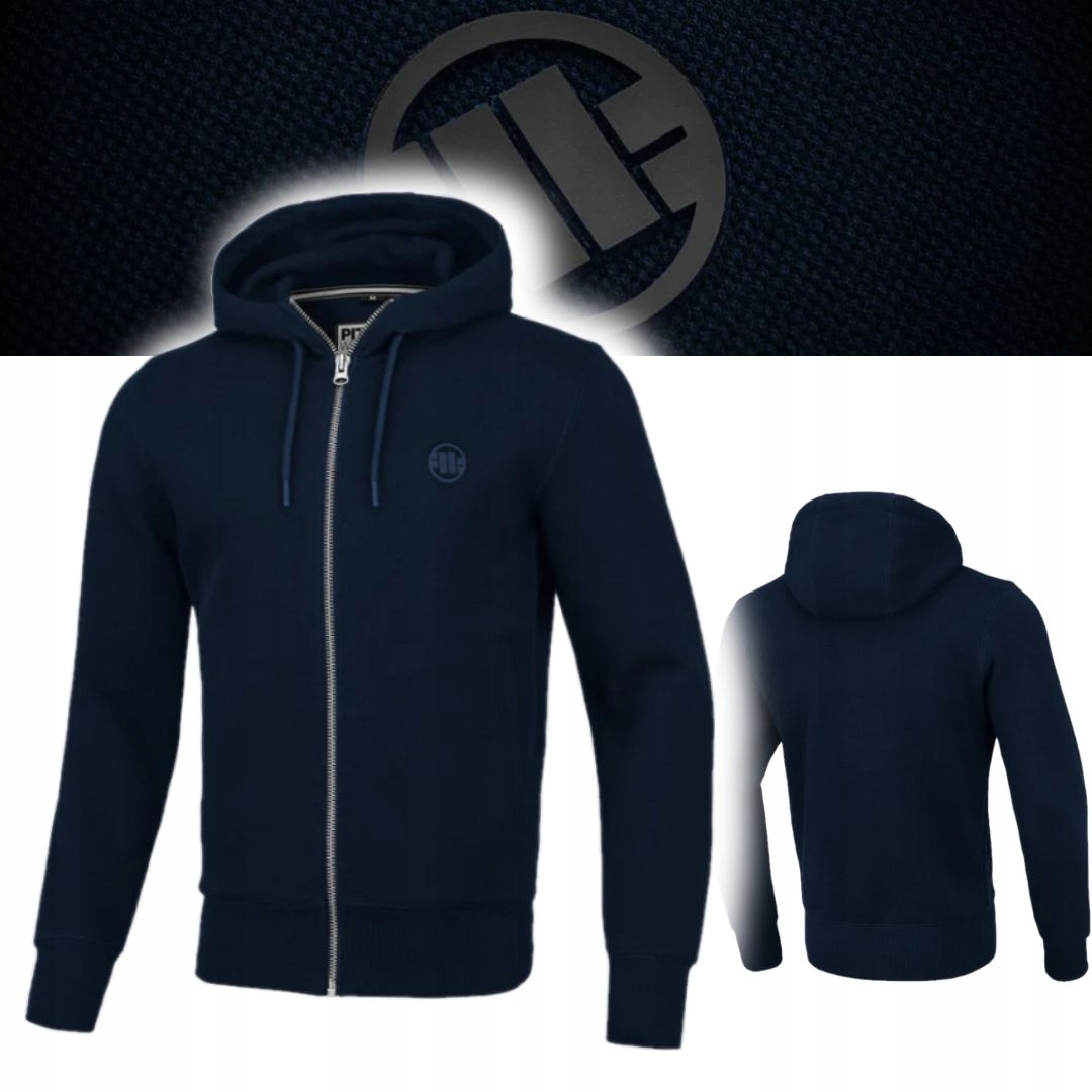 Pitbull Rozepínací Mikina Premium Pique New Logo, Tmavě Modrá Velikost M