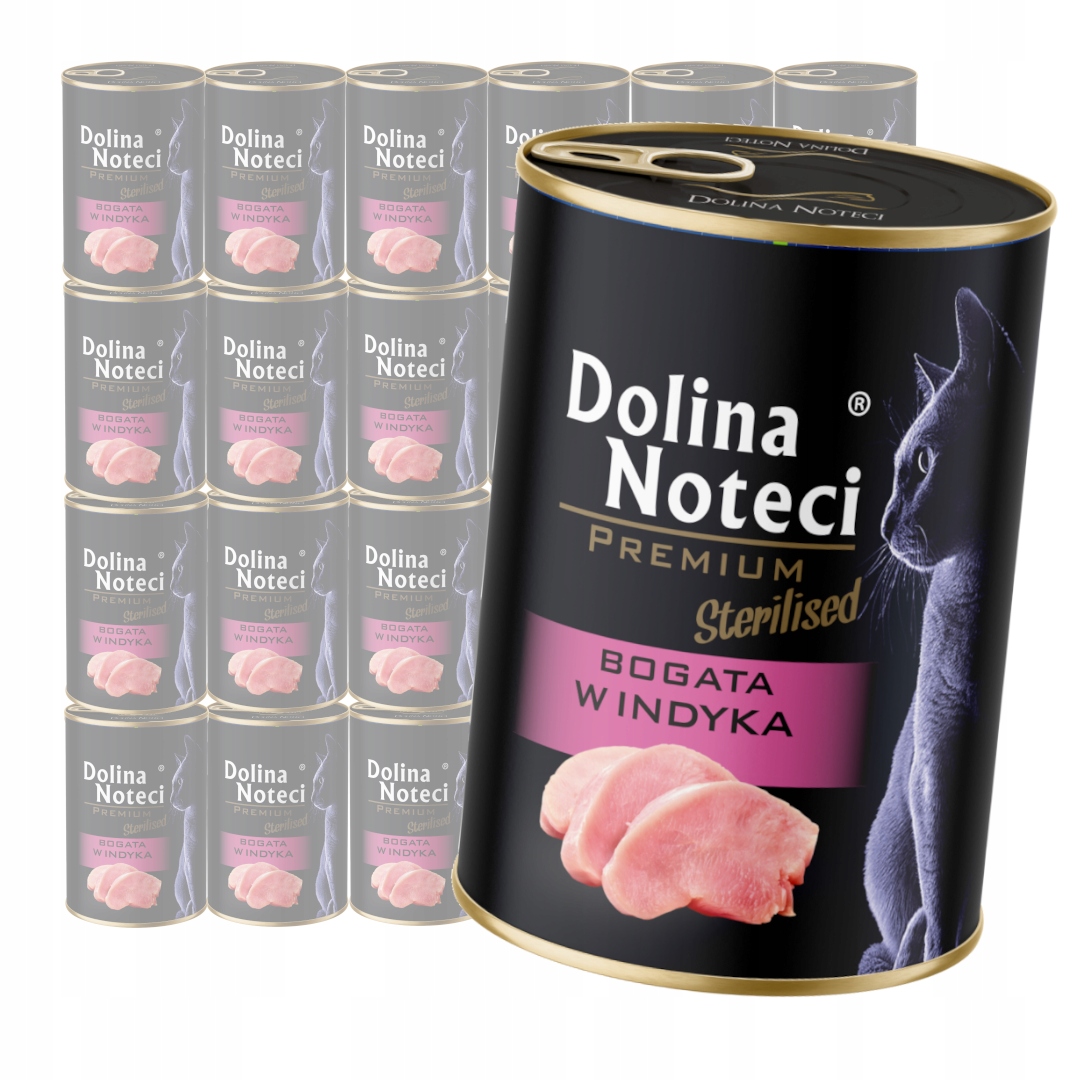 Levně Dolina Noteci Premium Sterilised 24x400g Vlhké Krmivo pro kočky bohaté na krůty