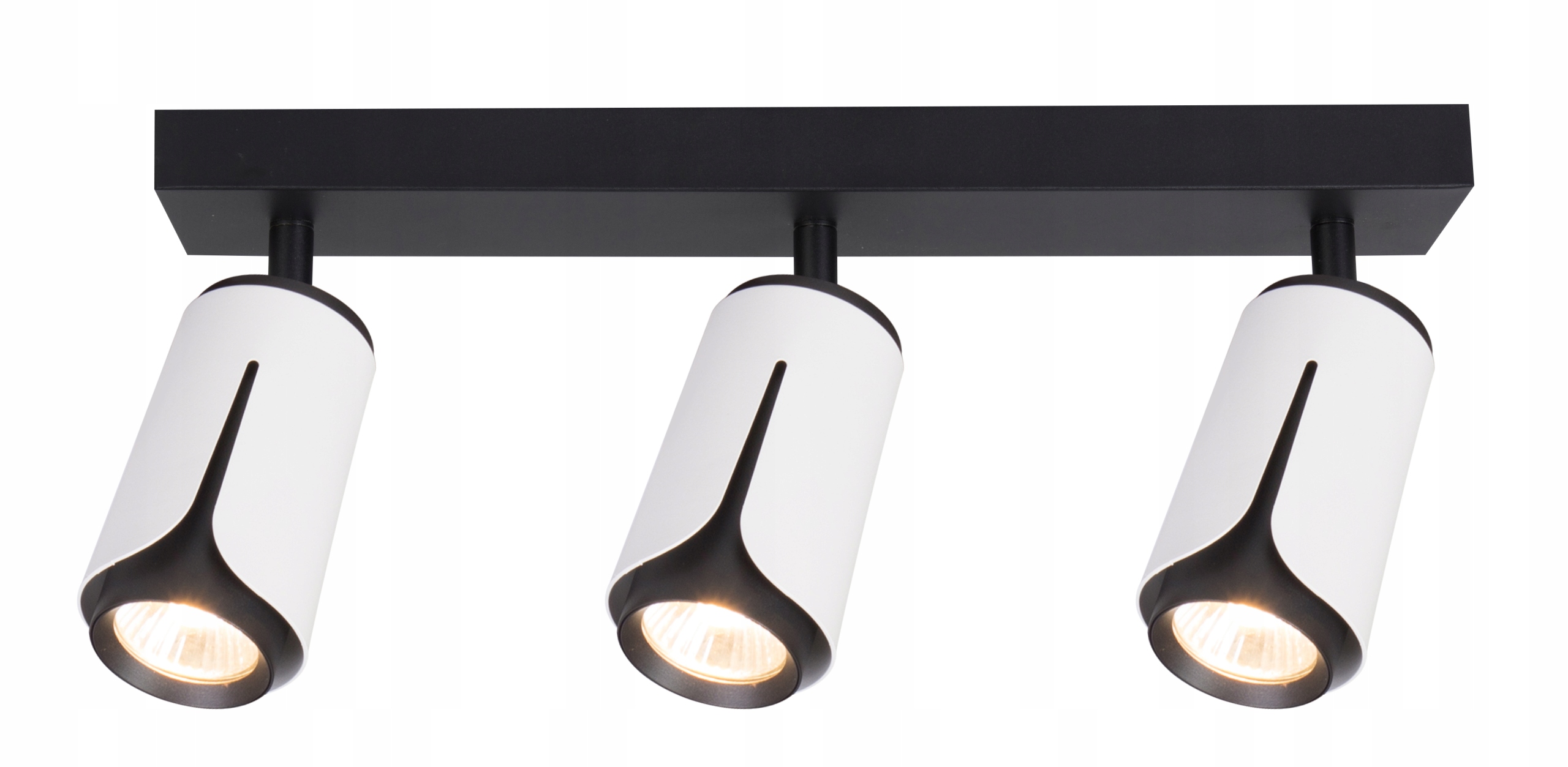 Závěsné stropní svítidlo spot pohyblivá tuba černo-bílá Teo 3 Led