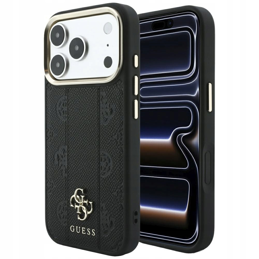 Etui Guess do iPhone 18 Pro 17 Pro, do MagSafe, skórzana mocna obudowa