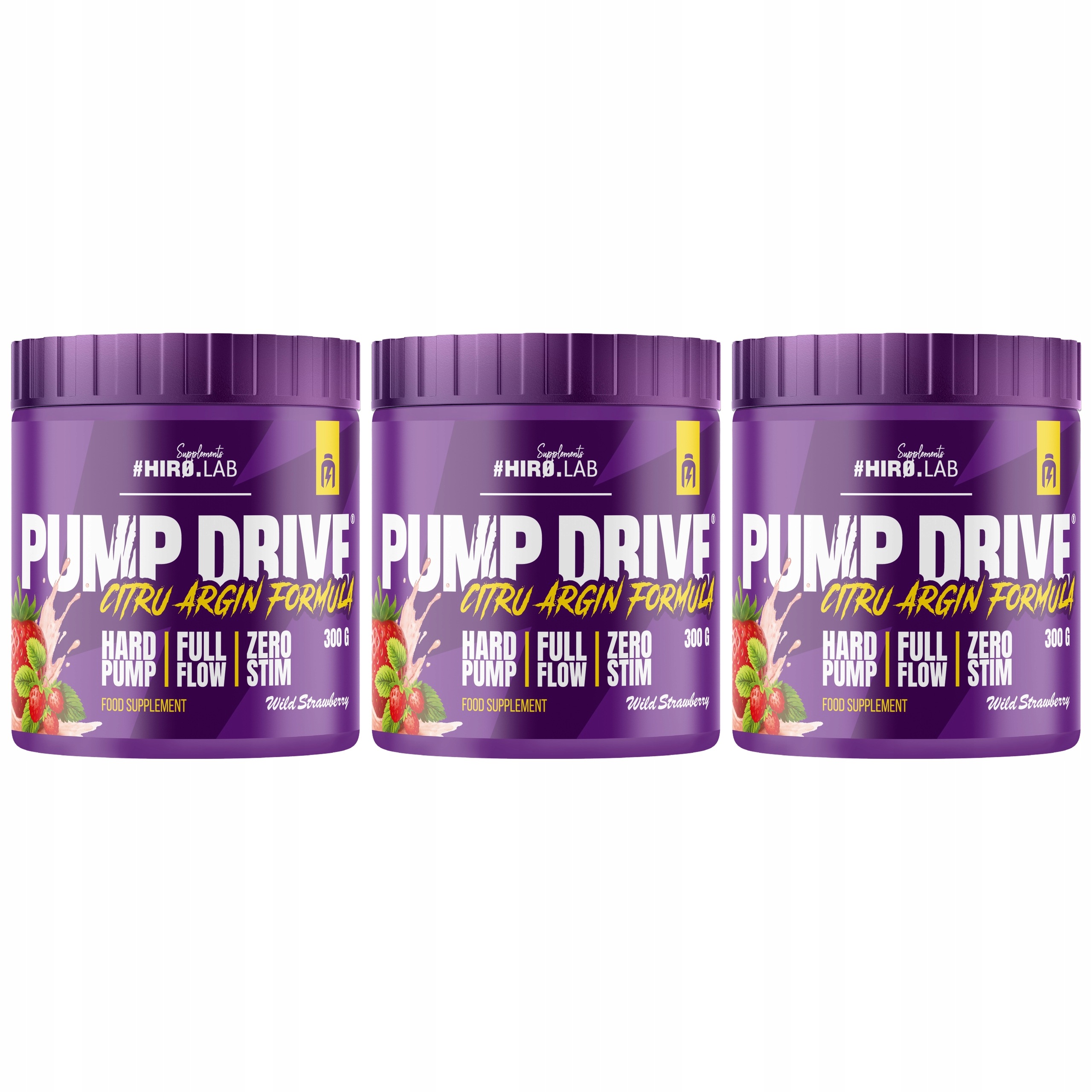 3x Hiro.Lab Pump Drive 300 g Citrulin Arginin CitruArginová vodováha Čerpadlo N