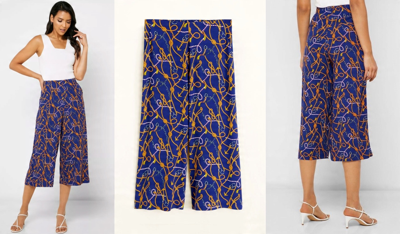 

Mango spodnie Culotte Kuloty Palazzo Łańcuchy Xs