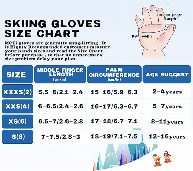 Ocieplane czarne Rękawiczki dziecięce MCTI jednopalczaste, wodoodporne Wiek dziecka 6 lat +