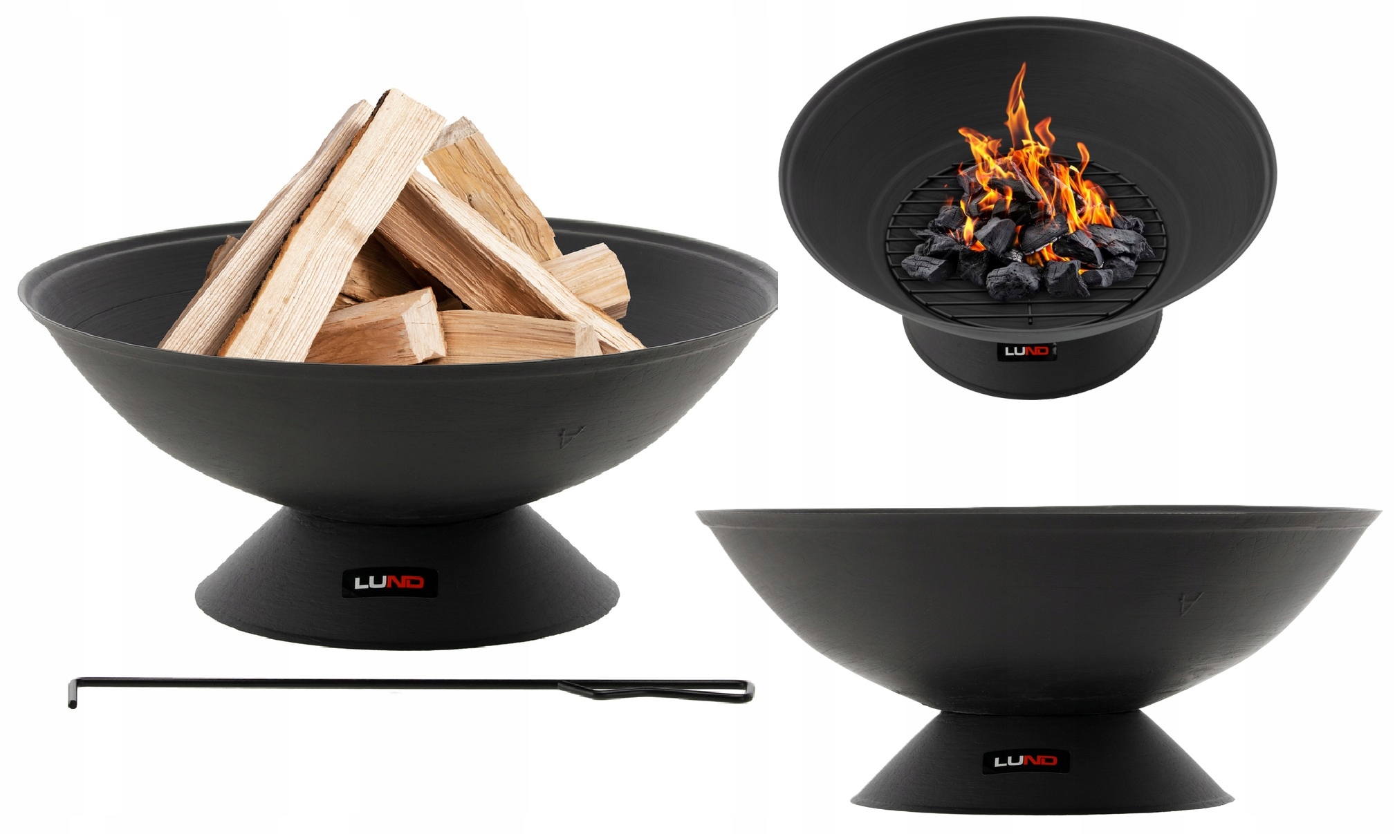 Litinové Zahradní Ohniště Grill 56 cm Lund 99716