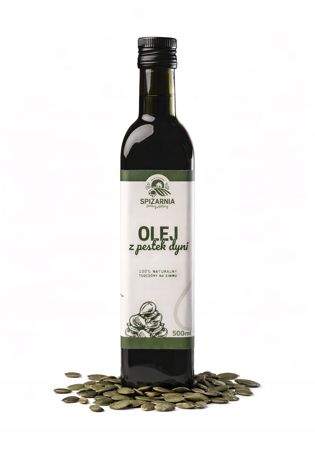 Levně Dýňový olej 500 ml lisovaný za studena Přírodní nerafinovaný Premium