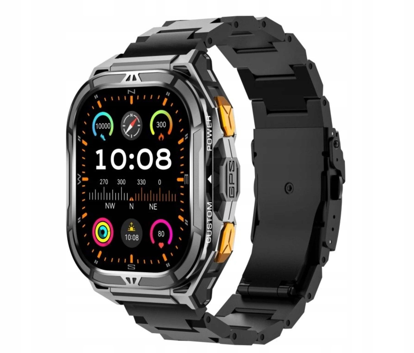 Titan Gps Černá kovový řemínek Armodd