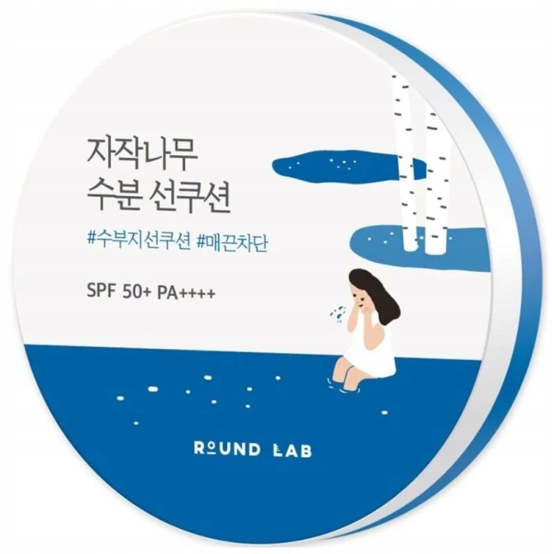 Sluneční krém Round Lab Birch Juice Cushion SPF50+ Kompakt Mini 15 g