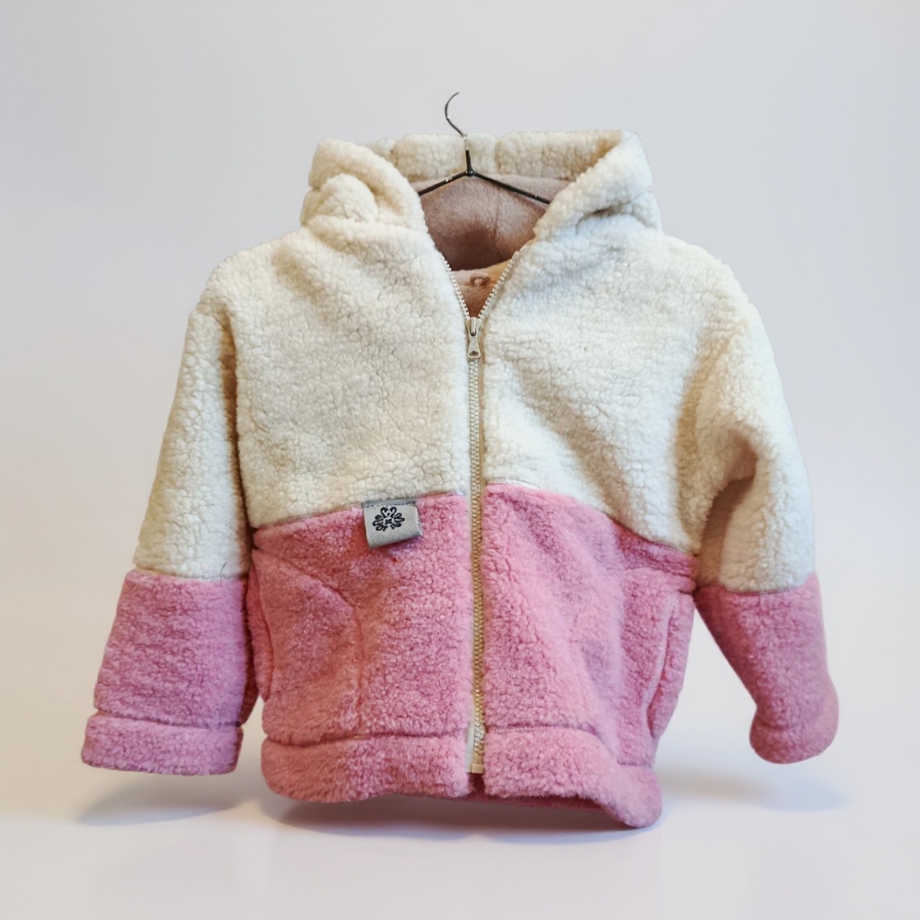 Wełniana Kurtka Dziecięca Owieczka Bluza Narzutka 100% Merino Baba 134