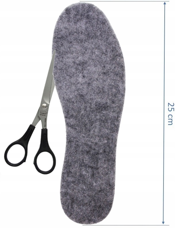 WKŁADKI DO BUTÓW FILCOWE GRUBY FILC 6 mm r. 38 Grubość 6 mm