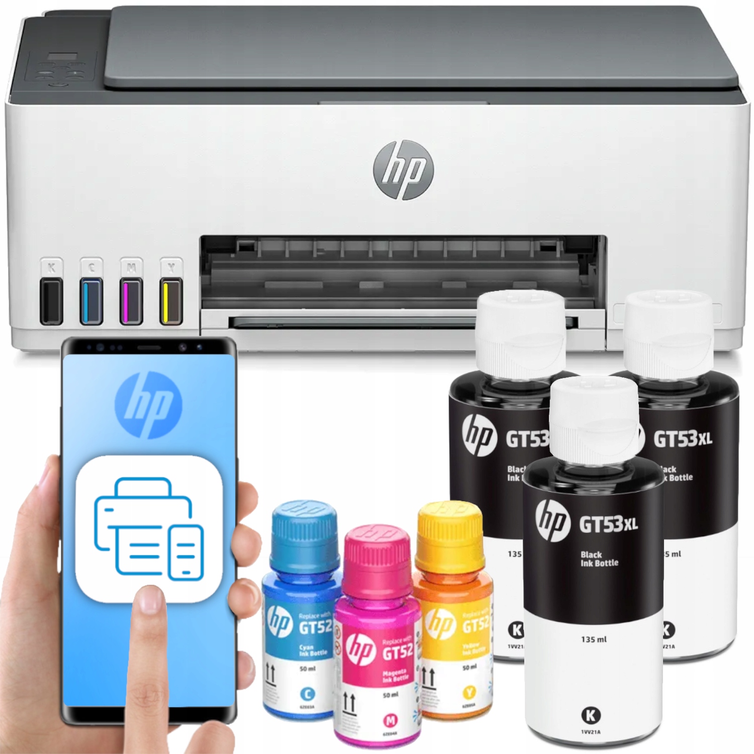 Multifunkční zařízení Tiskárna Hp Smart Tank 580 Tisk Sken Wifi Inkousty