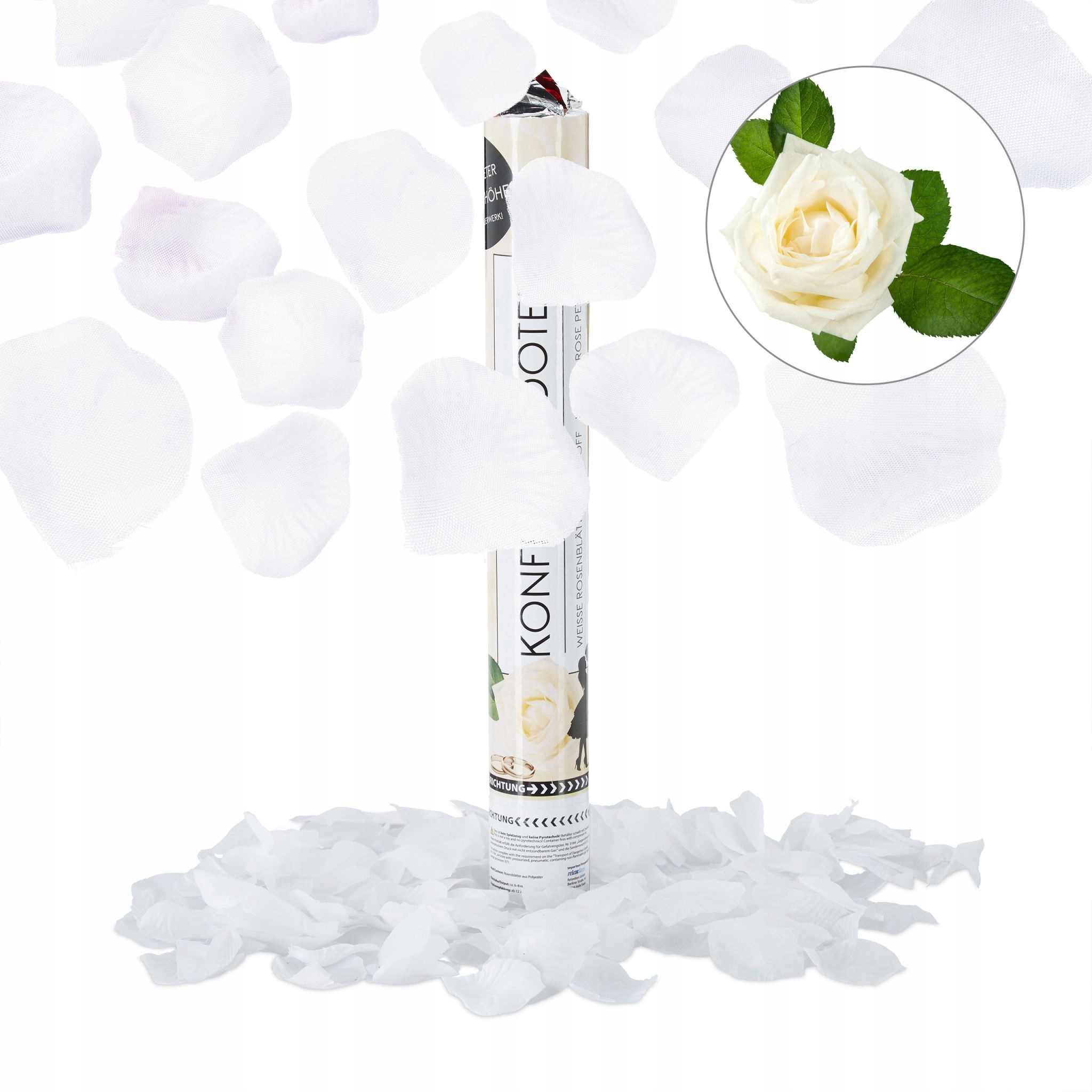 RELAXDAYS WYSTRZAŁOWE KONFETTI BIAŁE PŁATKI RÓŻ