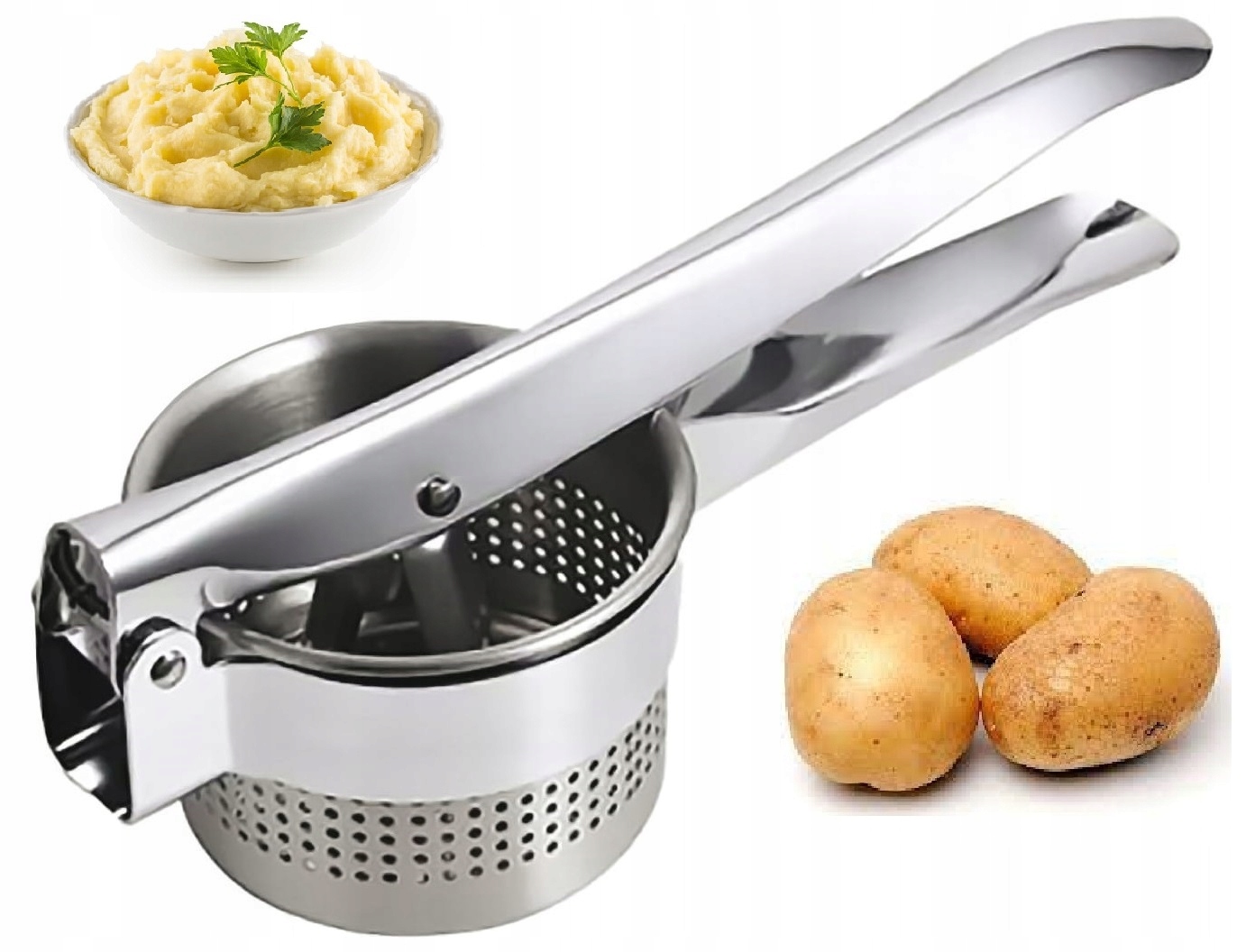 

Praska Wyciskacz Ziemniaków Puree Ręczny Stalowy