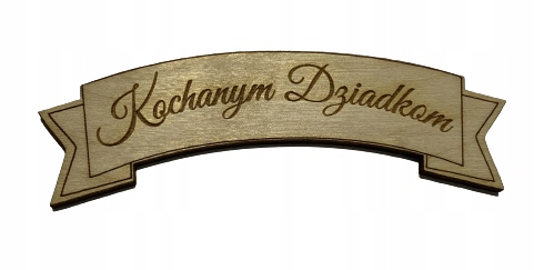 Ozdobny napis Kochanym Dziadkom dekor scrapki 10cm