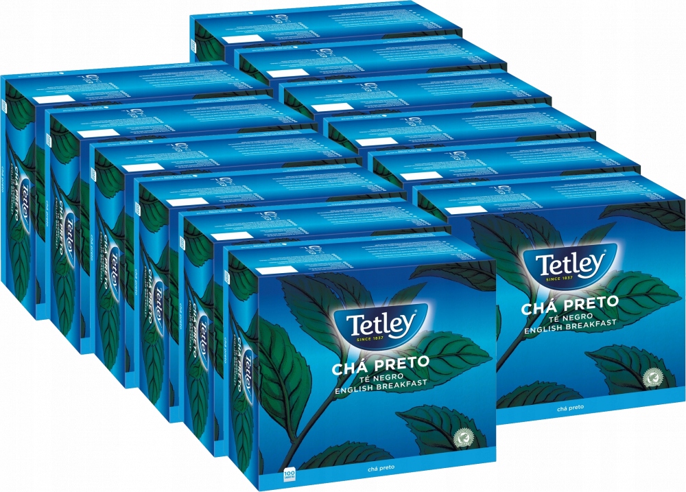 Herbata czarna w torebkach Tetley English Breakfast, 100 sztuk x 1.5g x12
