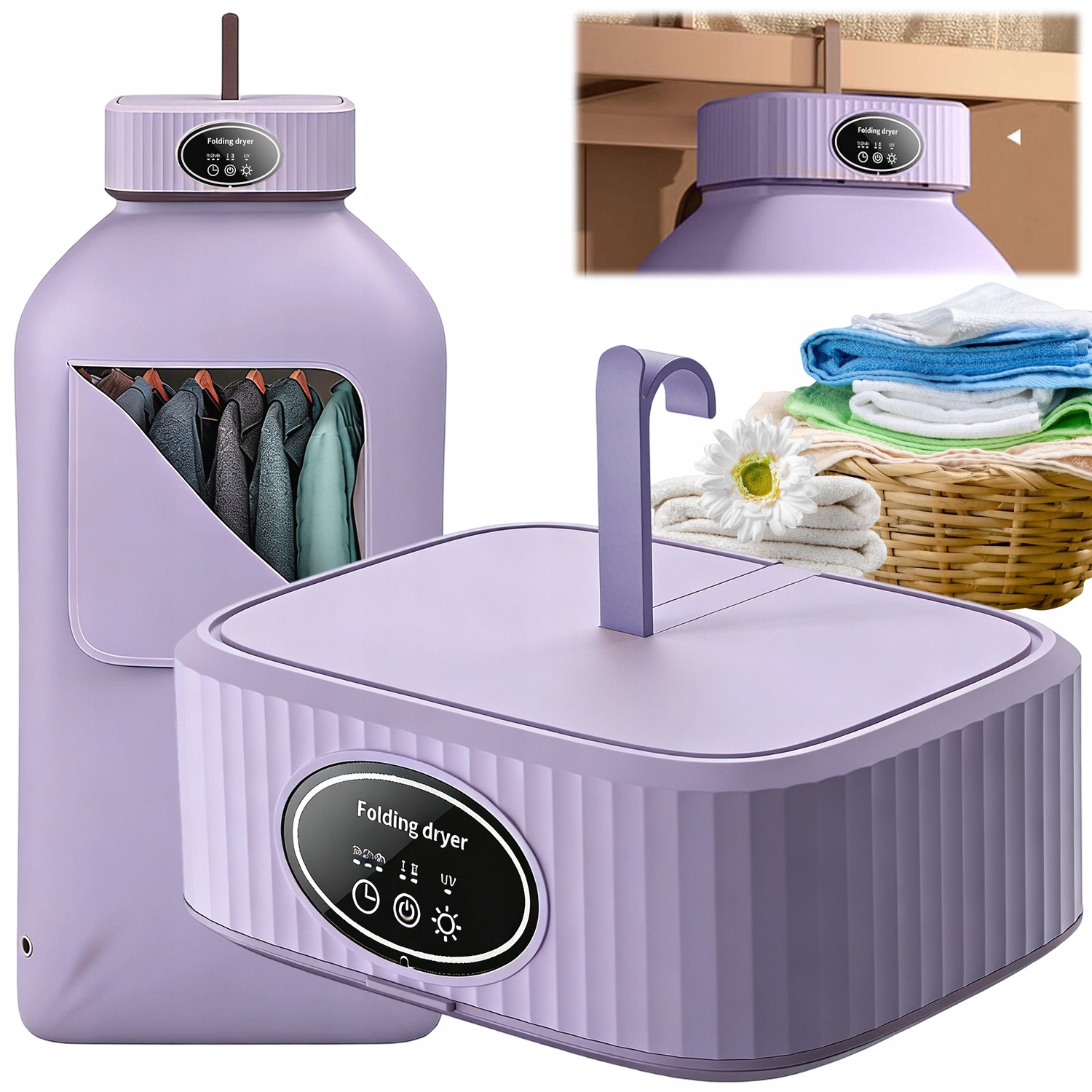 Sušák Na Prádlo Turistická Elektrická Přenosná Závěsná 600W S Časovačem