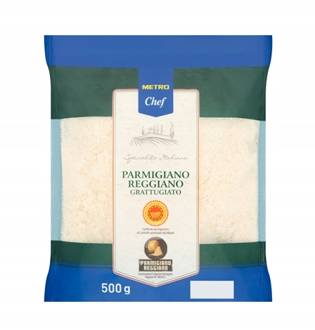 Levně Metro Chef Parmigiano Reggiano Parmezan strouhaný 500g italský sýr do pokrmů a salátů