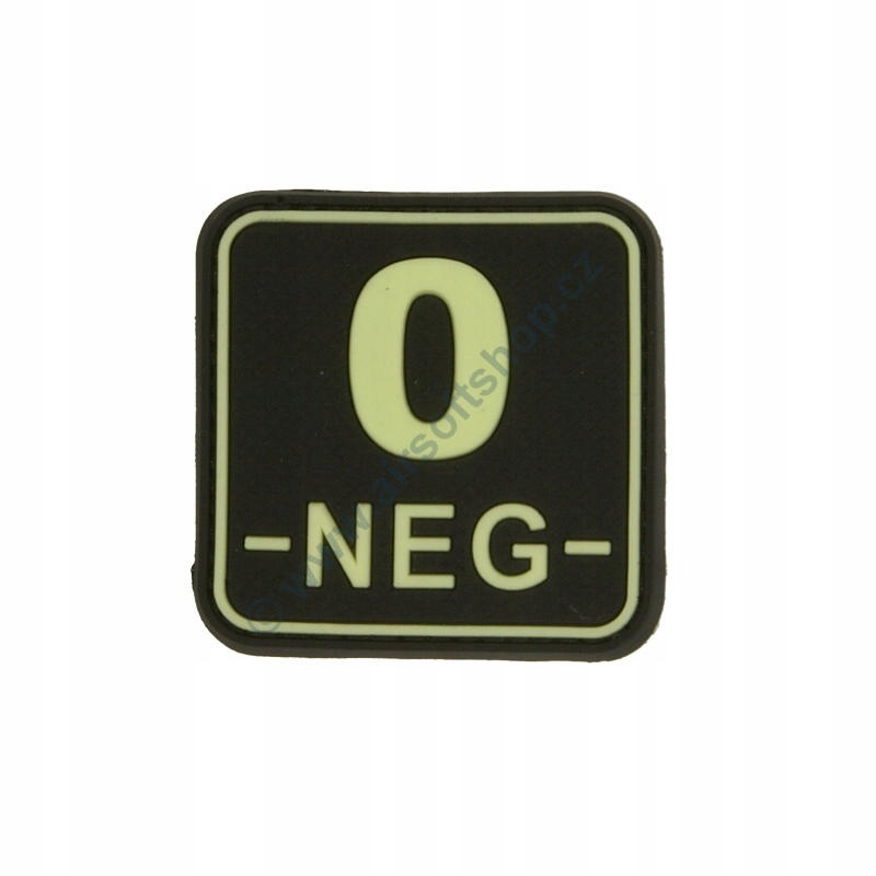Jtg Naszywka 3D Grupa Krwi 0- (neg) Duża Ś