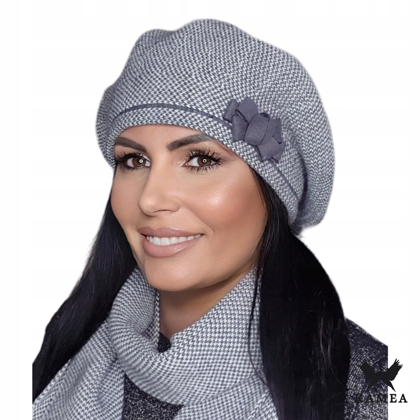 

Helena beret damski kolor grafitowy
